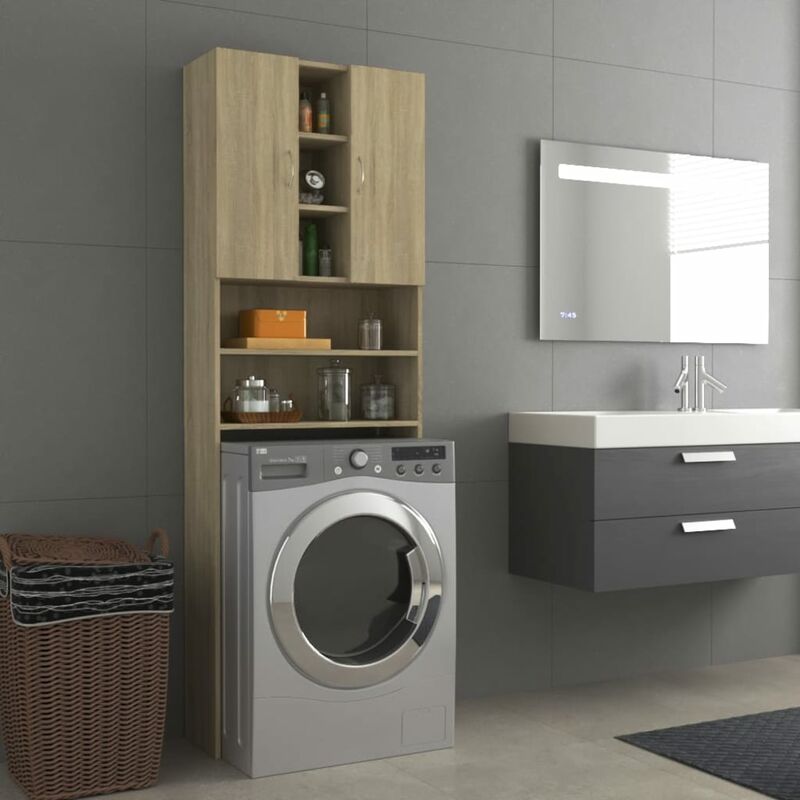 

Armario lavadora roble Sonoma 64x25,5x190 cm