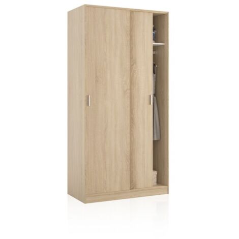Armario Lenor 2 Puertas Correderas Roble Canadian (ancho) x 200cm (alto)