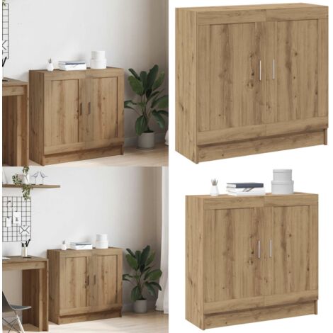 Armario libros madera ingeniería roble artisan 82,5x30,5x80 cm - Madera de ingeniería - Armario de madera