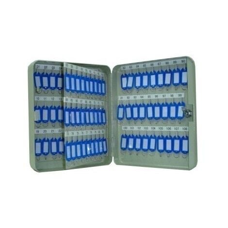 VIVAHOGAR Armario Llavero 108 Llaves Vivah Metal Gris Vh99770