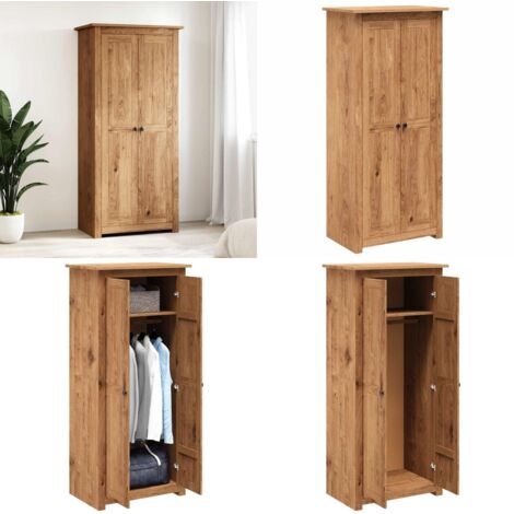 Armario madera maciza pino Panamá Range 80x50x171,5 cm - Armario de ropa - Armario de pino