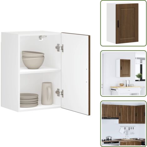 Armario madera - vidaXL Armario de pared cocina Porto madera ingeniería roble marrón - Armario roble