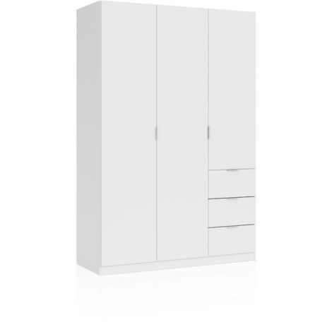 Armario Magan 3 puertas y 3 cajones Blanco (ancho) x 200cm (alto)