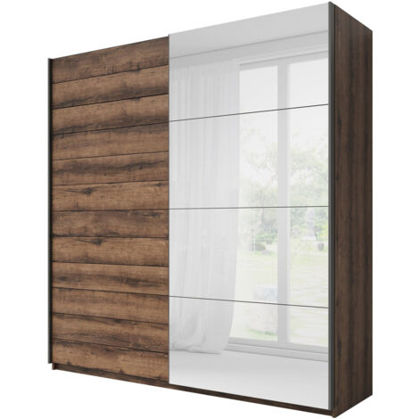 Armario Melvele 107 , 210x180x61cm, Puertas de armario: Correderas, Número de estantes: 0