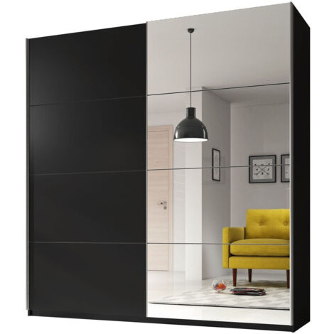 Armario Melvele 113 , 210x221x61cm, Puertas de armario: Correderas, Número de estantes: 0