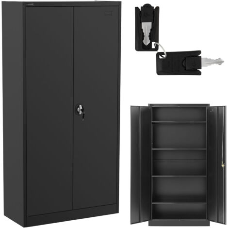 FROMM & STARCK Armario metálico - 180 cm - 4 estantes - antracita