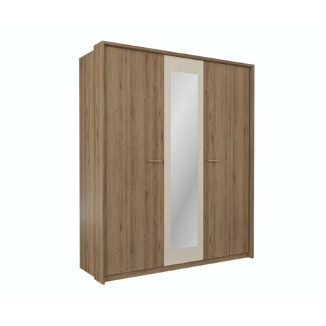 Armario Mirsevi 102, Si, 216x179x59cm, Puertas de armario: Con bisagras, Número de estantes: 0