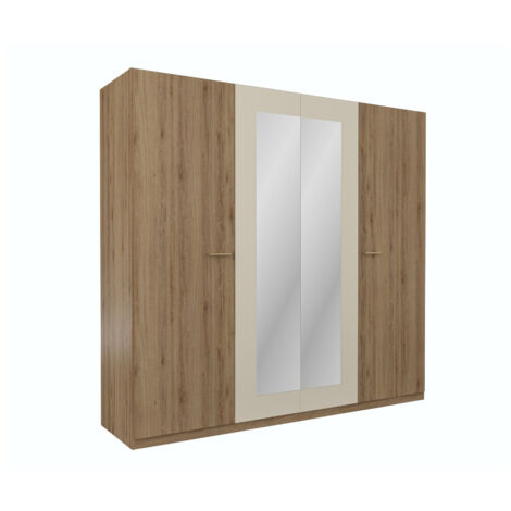 Armario Mirsevi 103, No, 215x228x59cm, Puertas de armario: Con bisagras, Número de estantes: 0