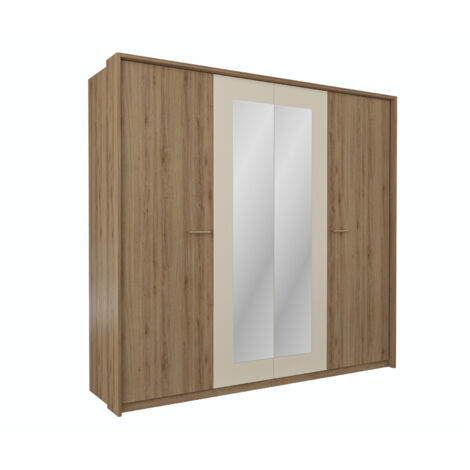 Armario Mirsevi 103, Si, 216x228x59cm, Puertas de armario: Con bisagras, Número de estantes: 0