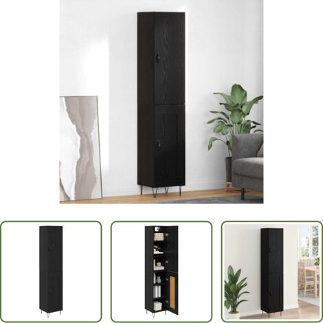 Armario moderno -  Alacena Roble Negro 34,5 x 34 x 90 cm Madera contrachapada