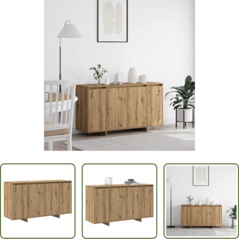 Armario moderno -  Aparador Roble artesanal 135 x 41 x 75 cm Madera de ingeniería