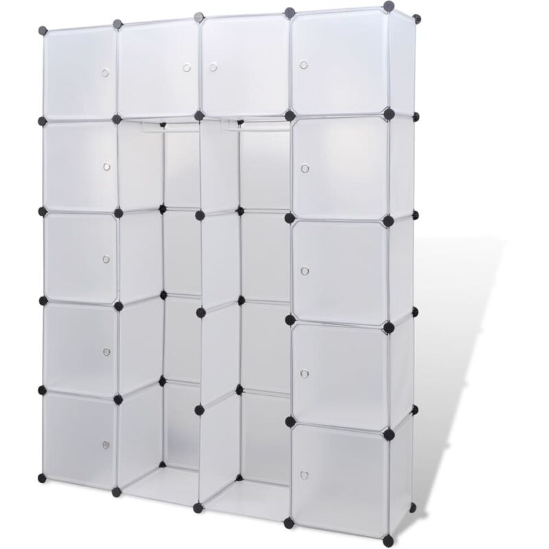 

Armario Modular 14 Compartimentos Blanco 37x146x180.5 cm - Blanco - Vidaxl