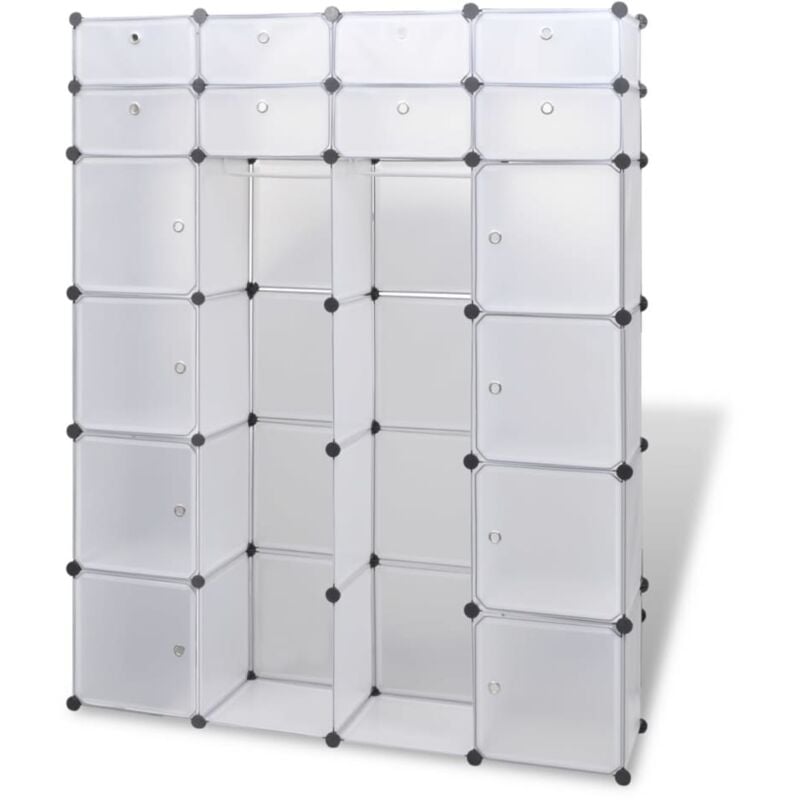 

Armario Modular 18 Compartimentos Blanco 37x146x180.5 cm - Blanco - Vidaxl