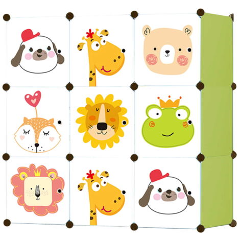 Armario modular infantil mágico Valora W01 lote de 9 unidades de almacenamiento