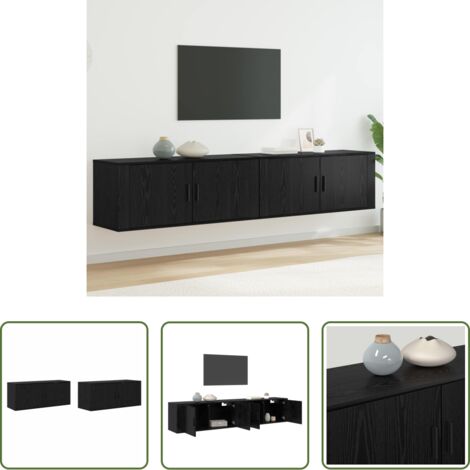 Armario montado en pared -  Juego de Muebles para Televisión Montados en la Pared 2 pcs