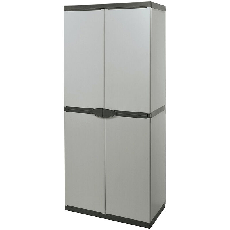 

Armario mueble alto exterior interior 2 hojas todo estantes box balcón pvc