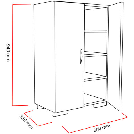 Armario, mueble de almacenaje, espacio de almacenamiento. Cabinet Blanco