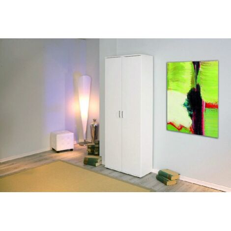 Armario Multiuso 2 Puertas - Blanco 34x189h cm