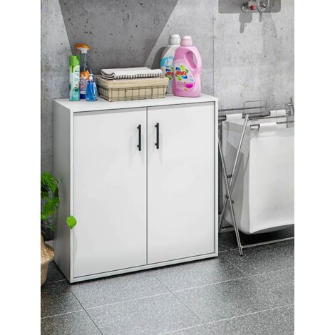 Armario Multiuso 2 Puertas Senorbi, un Estante, 40x88h cm Blanco
