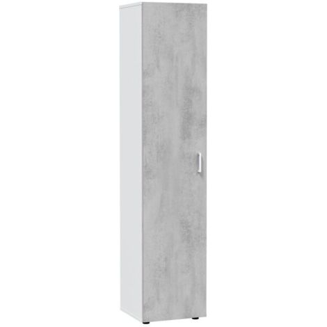 Armario Multiusos 1 Puerta - Gris Cemento, 37x182h cm