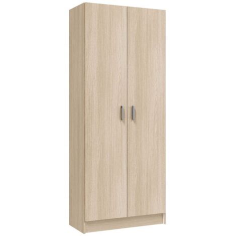 Armario multiusos 2 puertas escobero roble