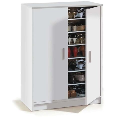 Armario multiusos 2 puertas Lassie en blanco, 75cm(ancho) 101cm(altura) 36cm(fondo)