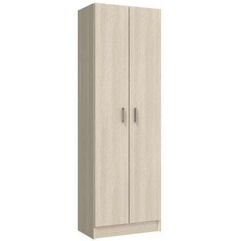 Armario multiestantes dos puertas Urano en blanco. 60 cm(ancho) 180 cm(altura)  35.6 cm(fondo)