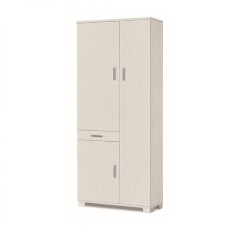 Armario multiusos 6 baldas cajón 3 puertas Vigo - Blanco