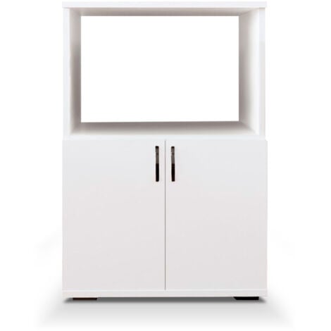 Armario Multiusos CATTERHOUSE Atenas 84 de 60x35x84,5 cm con 2 Puertas, 1 Balda Interior y de Color Blanco