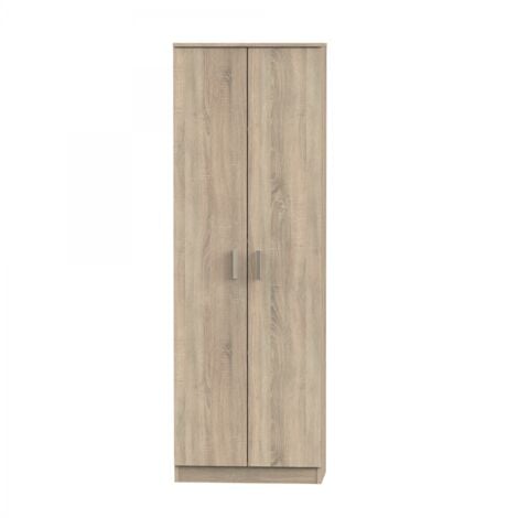 Armario multiusos con dos acabado roble cambrian, 180cm(alto) 60cm(ancho) 35cm(fondo)