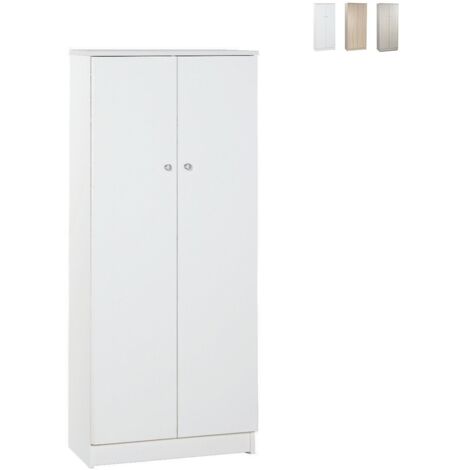 Armario multiusos con dos puertas Blanco 62x34x h147 cm