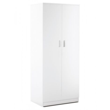 Armario multiusos con dos puertas Blanco 77x52x h182 cm