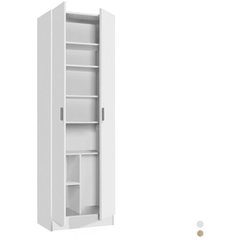 Armario multiusos con múltiples baldas 180x58x37 cm roble canadiense
