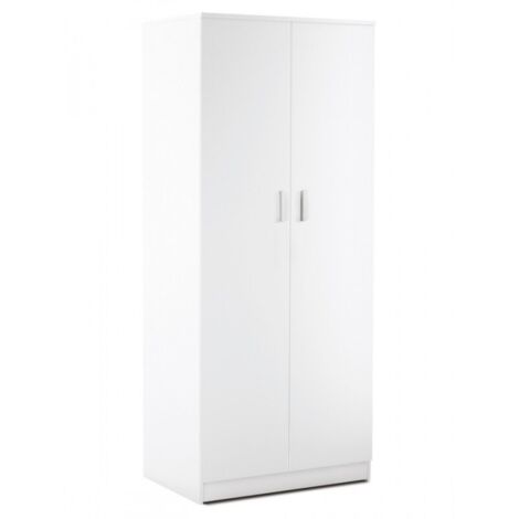 Armario multiusos de dos puertas Blanco 77x52x h182 cm