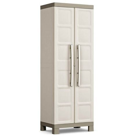 DFL Armario multiusos de dos puertas y cuatro baldas Beige EXCELENCIA 65 x45x h182 cm