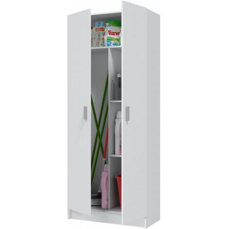 Armario multiusos dos puertas Marbella en color blanco 75 cm(ancho) 180 cm(altura) 35.6 cm(fondo)