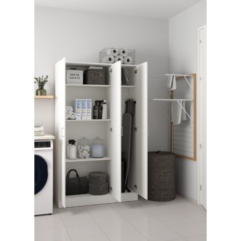 Armario Multiusos Grande - Blanco 37x180h cm