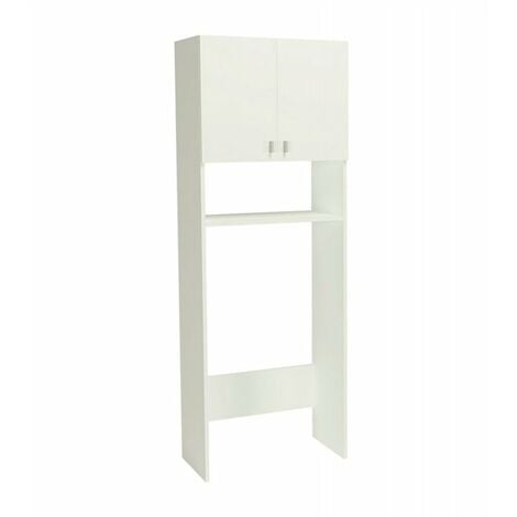 Mueble para lavadora en acabado blanco brillo 64 cm(ancho) 180 cm(altura) 36 cm(fondo)
