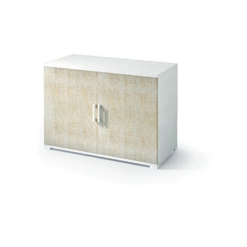 

Armario multiusos Trio - Ahorro de espacio, Almacenamiento - con 2 Puertas, 1 Estante - para Oficina, Sala de Estar, Estudio, Dormitorio - Blanco en