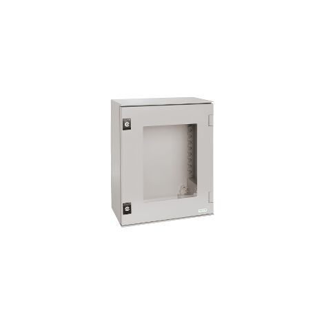 Armario mural monobloque de poliéster IP66 H430xA330xP200mm puerta acristalada - NSYPLM43TG