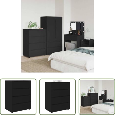 Armario negro -  Armarios de Almacenamiento 2 pcs Negro 80 x 48 x 105 cm