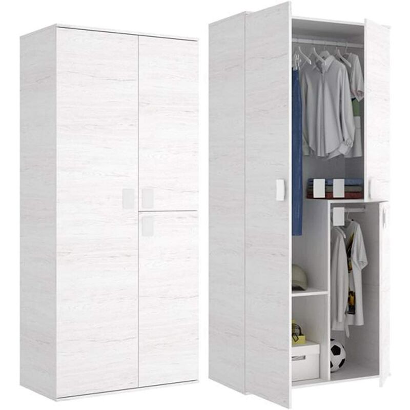

Armario Habitación Organizacion puertas Abatibles 90 cm ancho ALTO 202cm