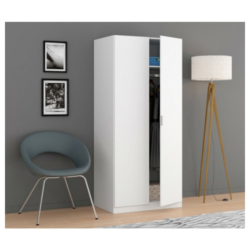 

Armario Organización 81 cm de ancho ALTO 184cm color Natural Blanco Brillo
