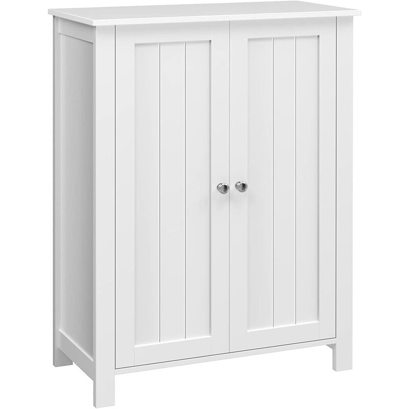 

Armario para Baño Armario de almacenaje Dos Puertas Balda Ajustable en Altura 60 x 30 x 80cm Blanco BCB60W - Blanco