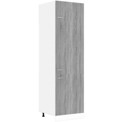 Armario para frigorífico madera gris Sonoma 60x57x207 cm vidaXL - Gris