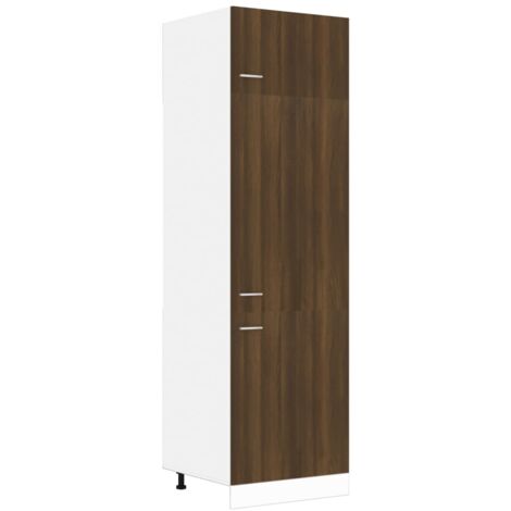 Armario para frigorífico madera marrón roble 60x57x207 cm vidaXL - Marrón