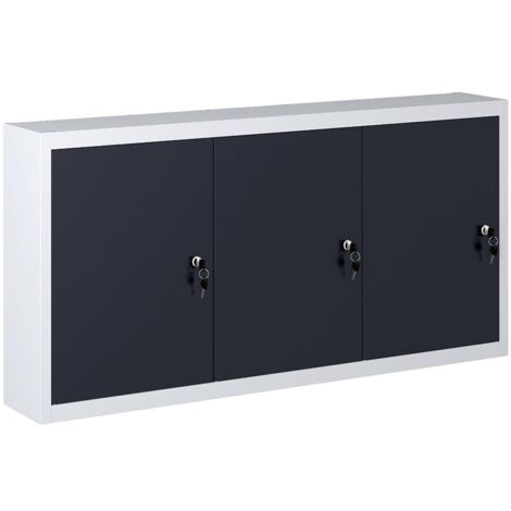 Armario para herramientas de pared organizador de herramientas almacenamiento de herramientas armario para taller estilo industrial 120 cm metal gris y negro 020003806