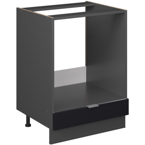 Armario para horno empotrado Fame-Line, Rayas negras, 60 cm , ET Roble, Vicco