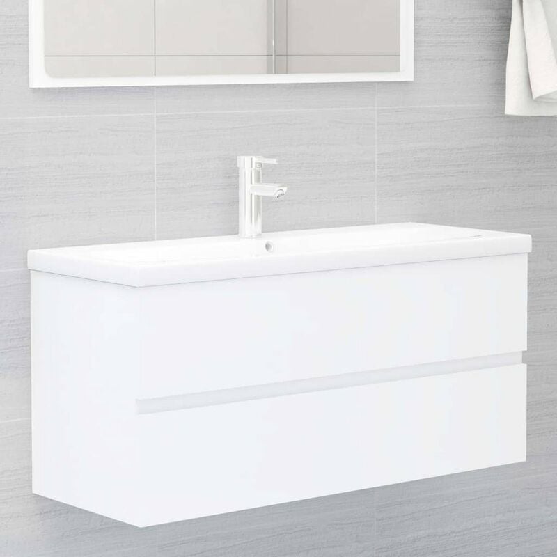 

Armario para lavabo aglomerado blanco 100x38,5x45 cm