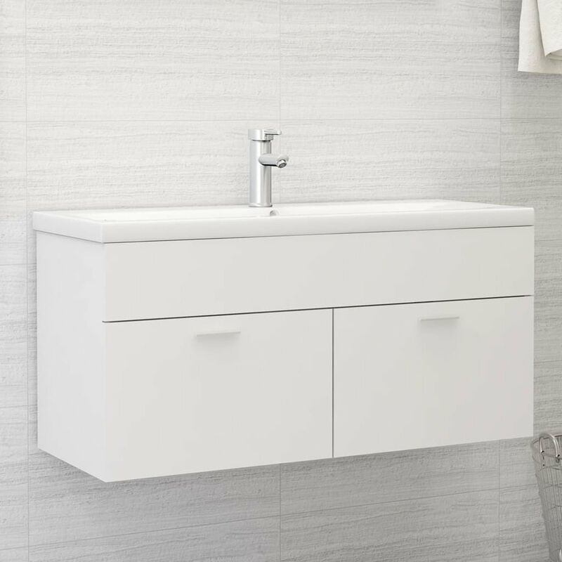 

Armario para lavabo aglomerado blanco 100x38,5x46 cm